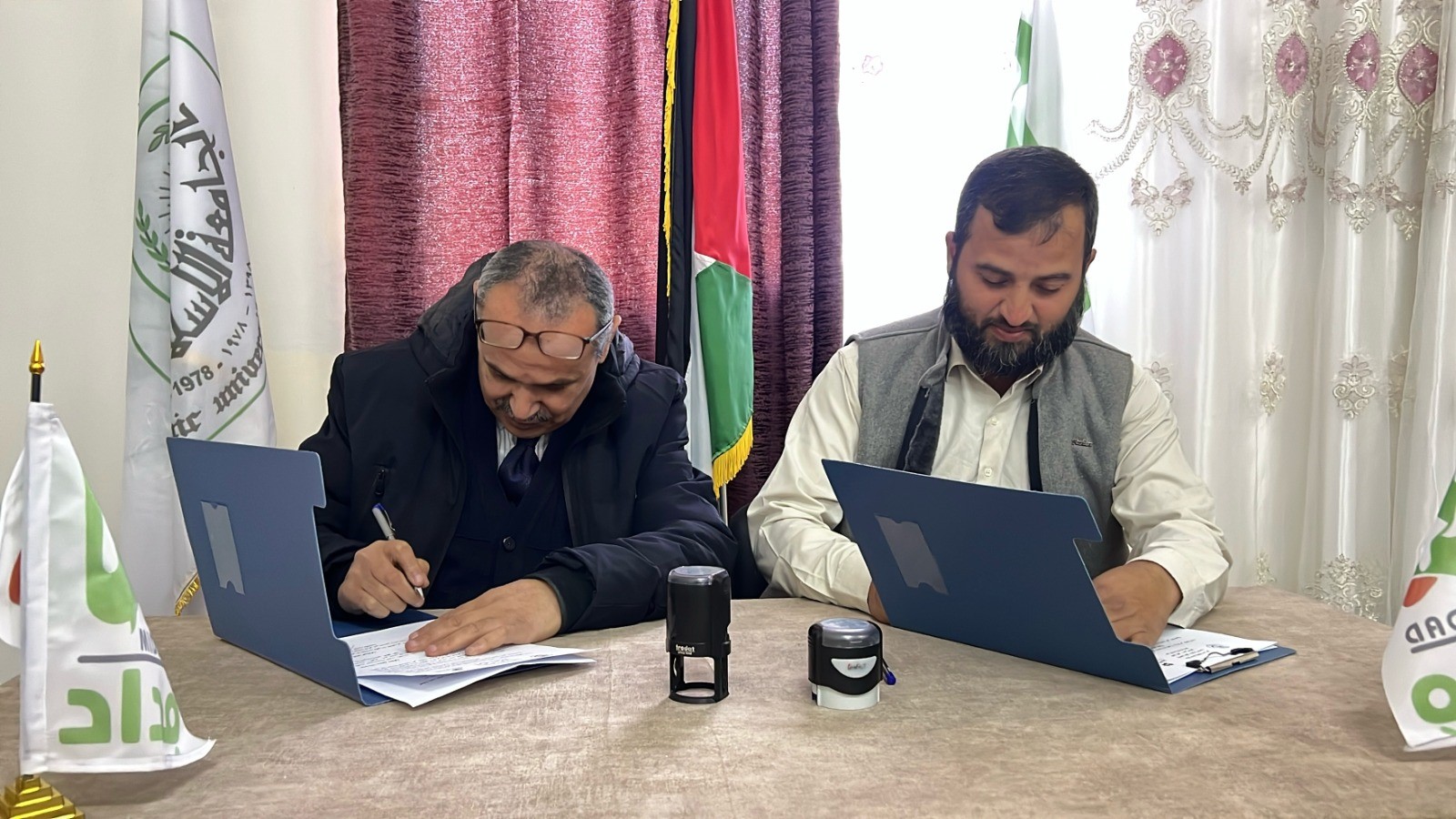 توقيع مذكرة تفاهم بين جمعية مداد الخير فلسطين والجامعة الإسلامية بغزة لتشطيب طابق مختبرات الحاسوب- القبو